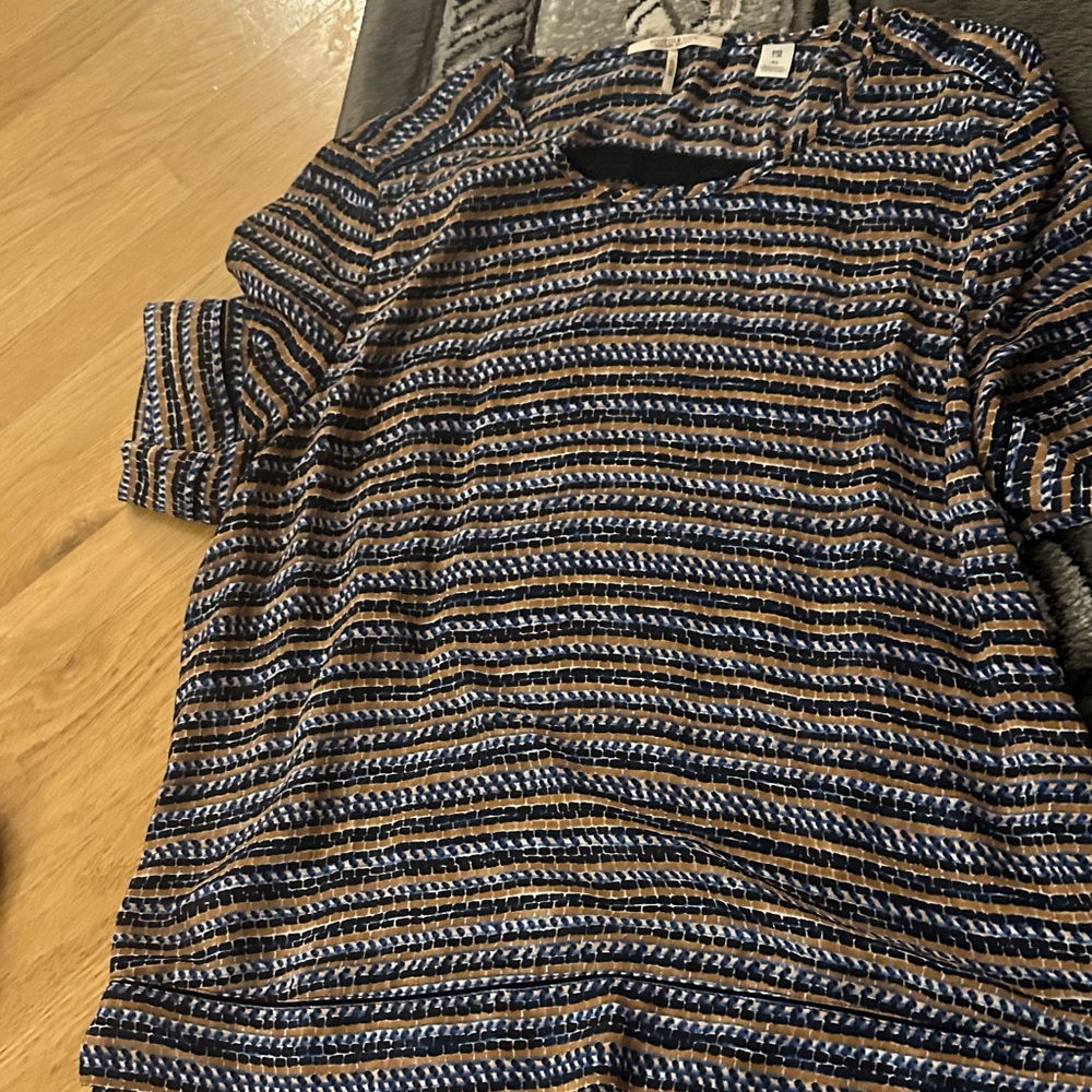 Scotch & Soda Striped Top - Black, Blue, Brown
